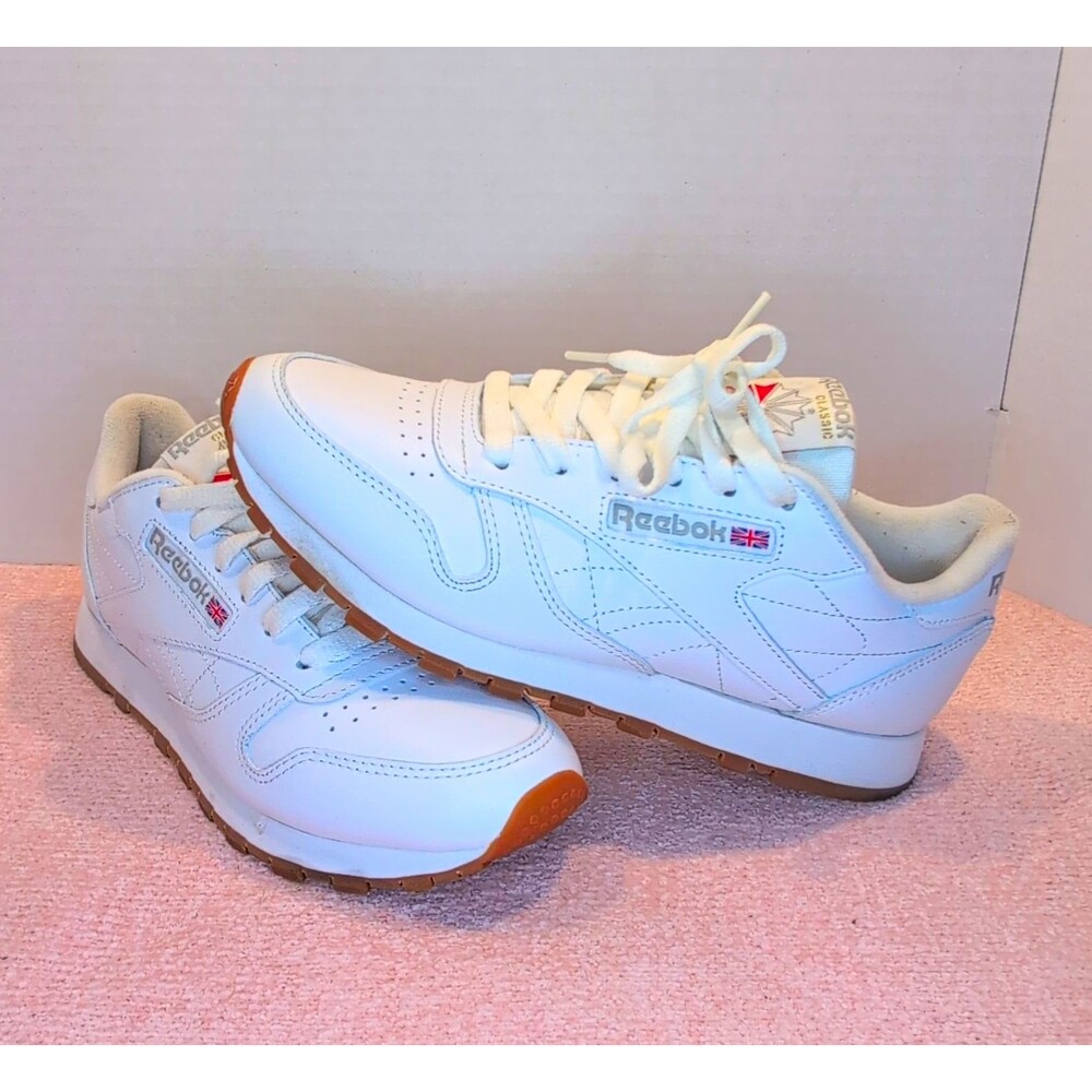 Reebok Classic Women Low Top Lace Up Sneakers White Solid US 8 EU 38.5